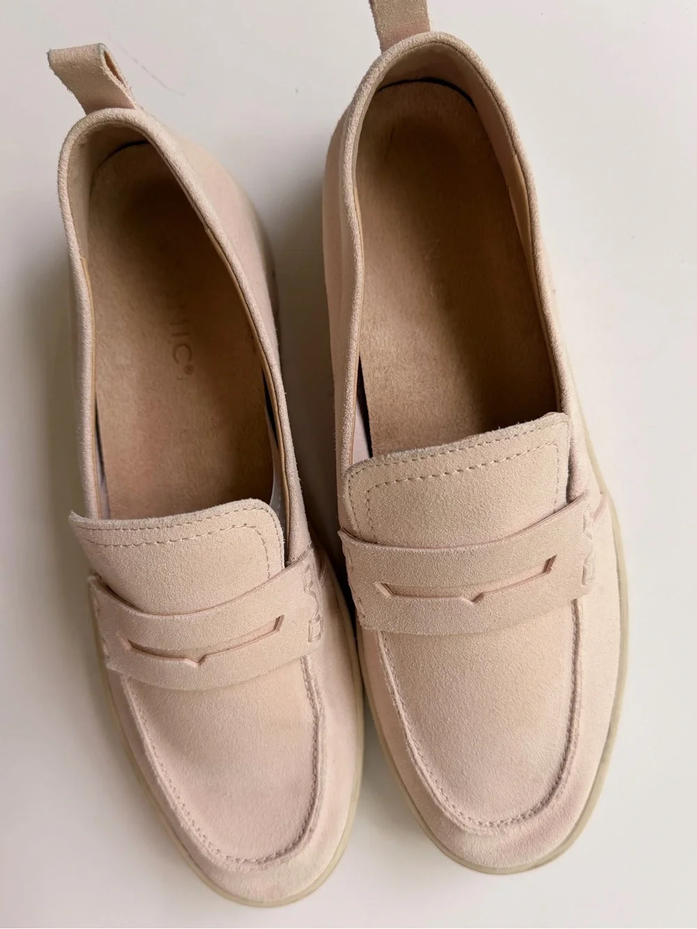 Vionic Uptown Loafers Blush Pink Suede Slip-On Comfort Shoes Women’s Size 11 EUC
